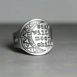 Stay Wild Moon Child Boho Ring #735